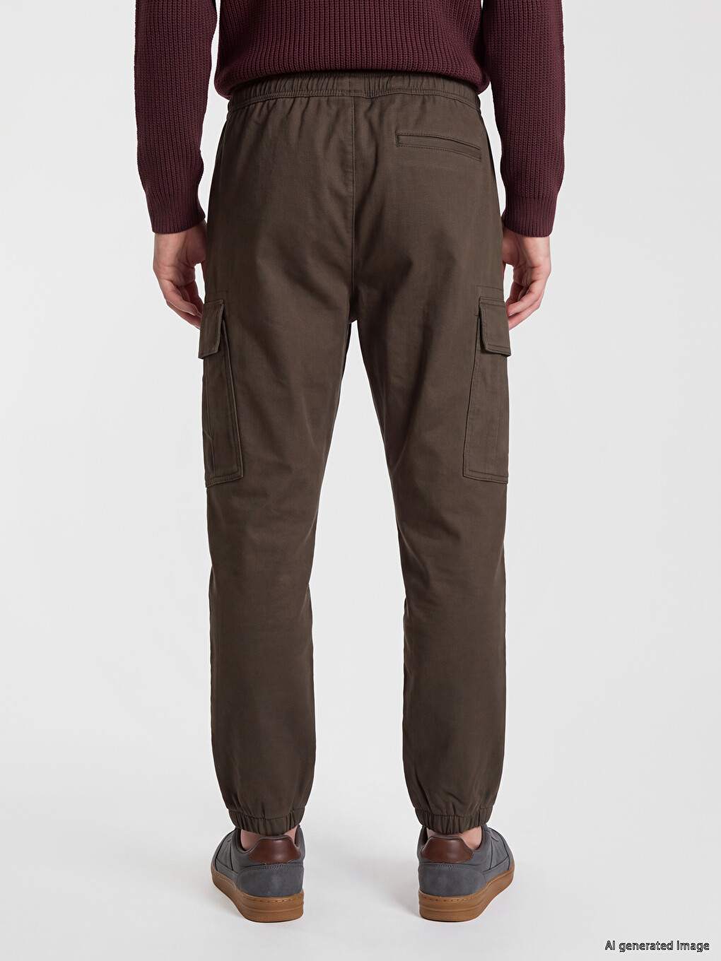 Man Khaki Trousers-3
