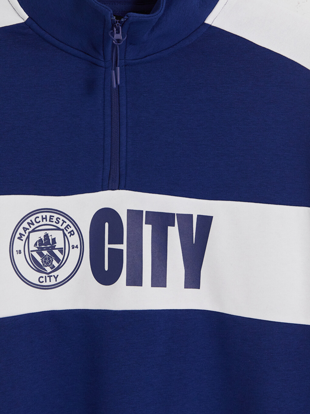 Lacivert Manchester City Baskılı Erkek Sweatshirt-2