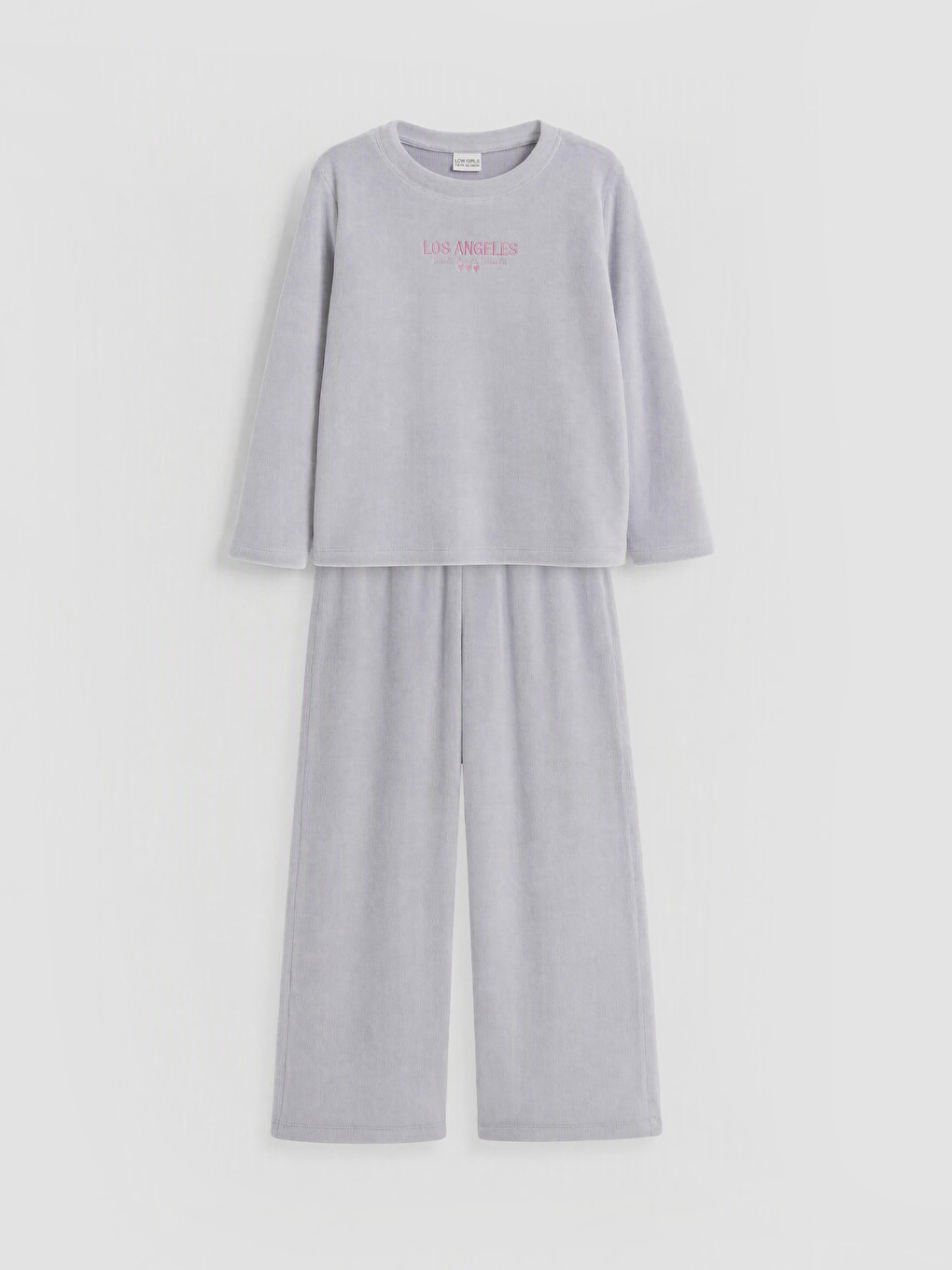 Velvet Embroidered Girls' Pyjamas Set