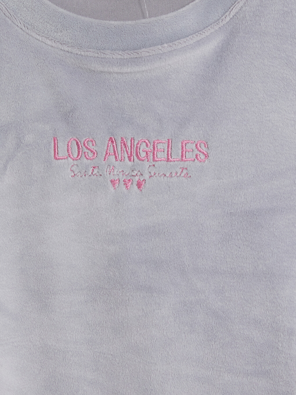 Velvet Embroidered Girls' Pyjamas Set-5
