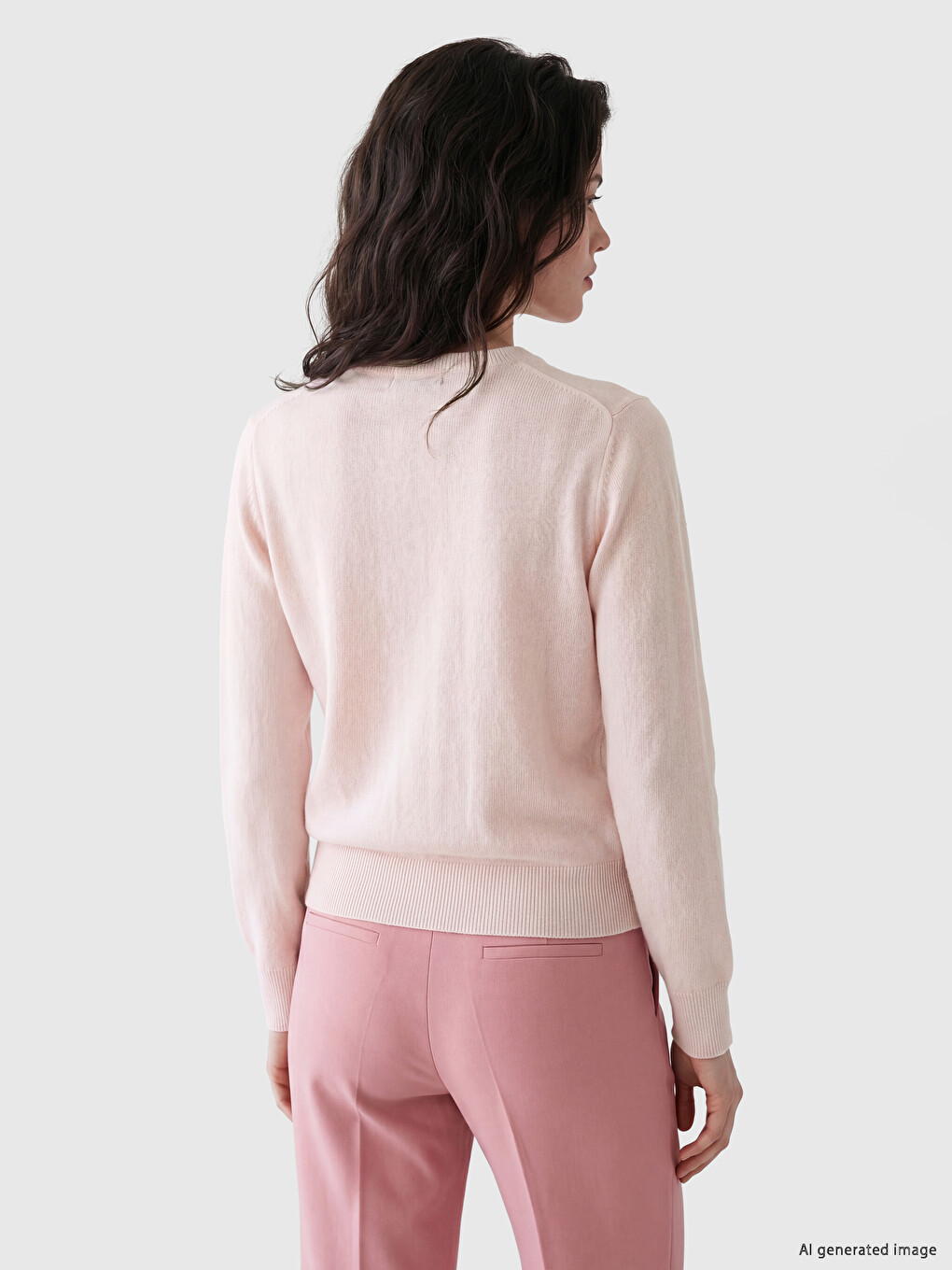 Crew Neck Women's Knitwear Sweater-2