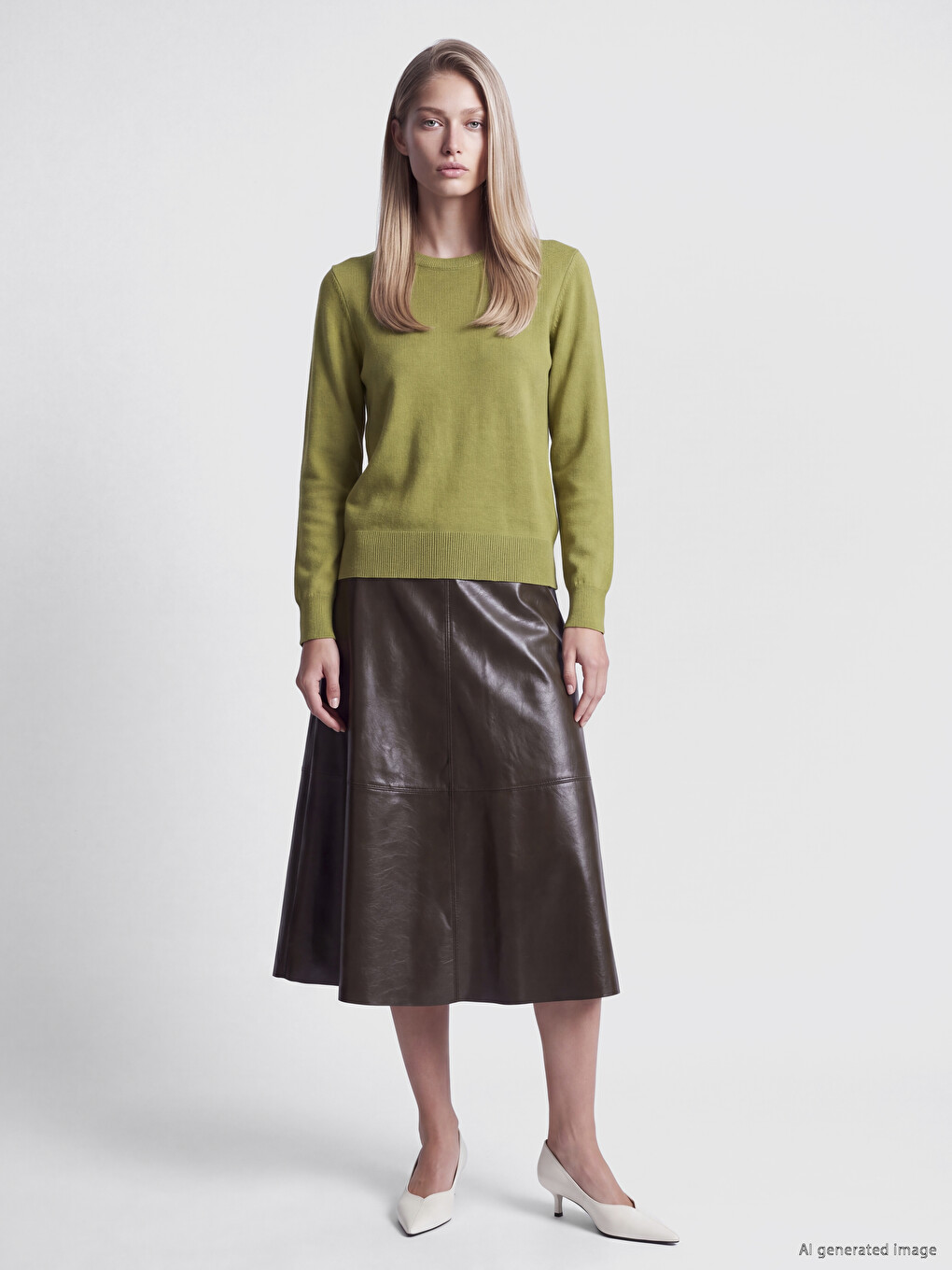 Crew Neck Women's Knitwear Sweater-1