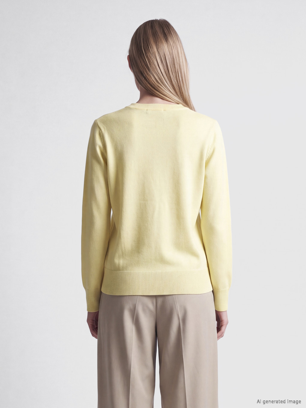 Damen Strickpullover Mit Rundhalsausschnitt-4