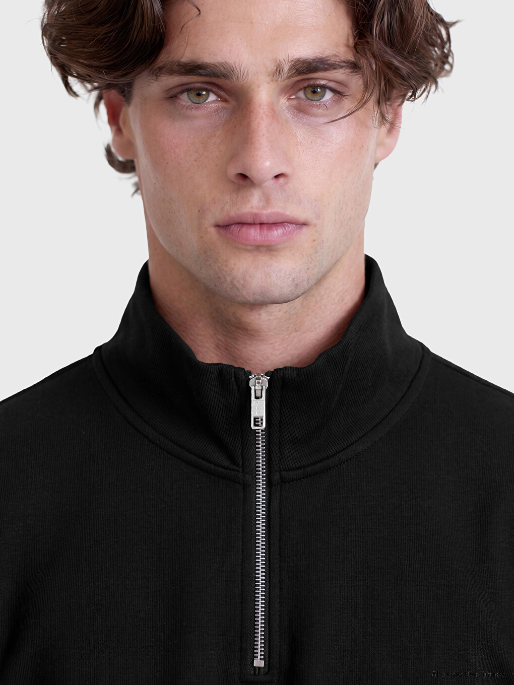 Mock-neck Herren Dickes Sweatshirt-2