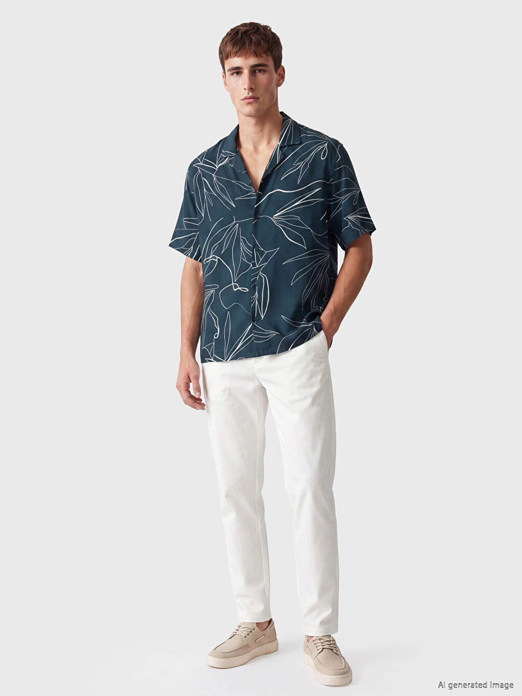 Regular Fit Patterned Dobby Men's Shirt-1