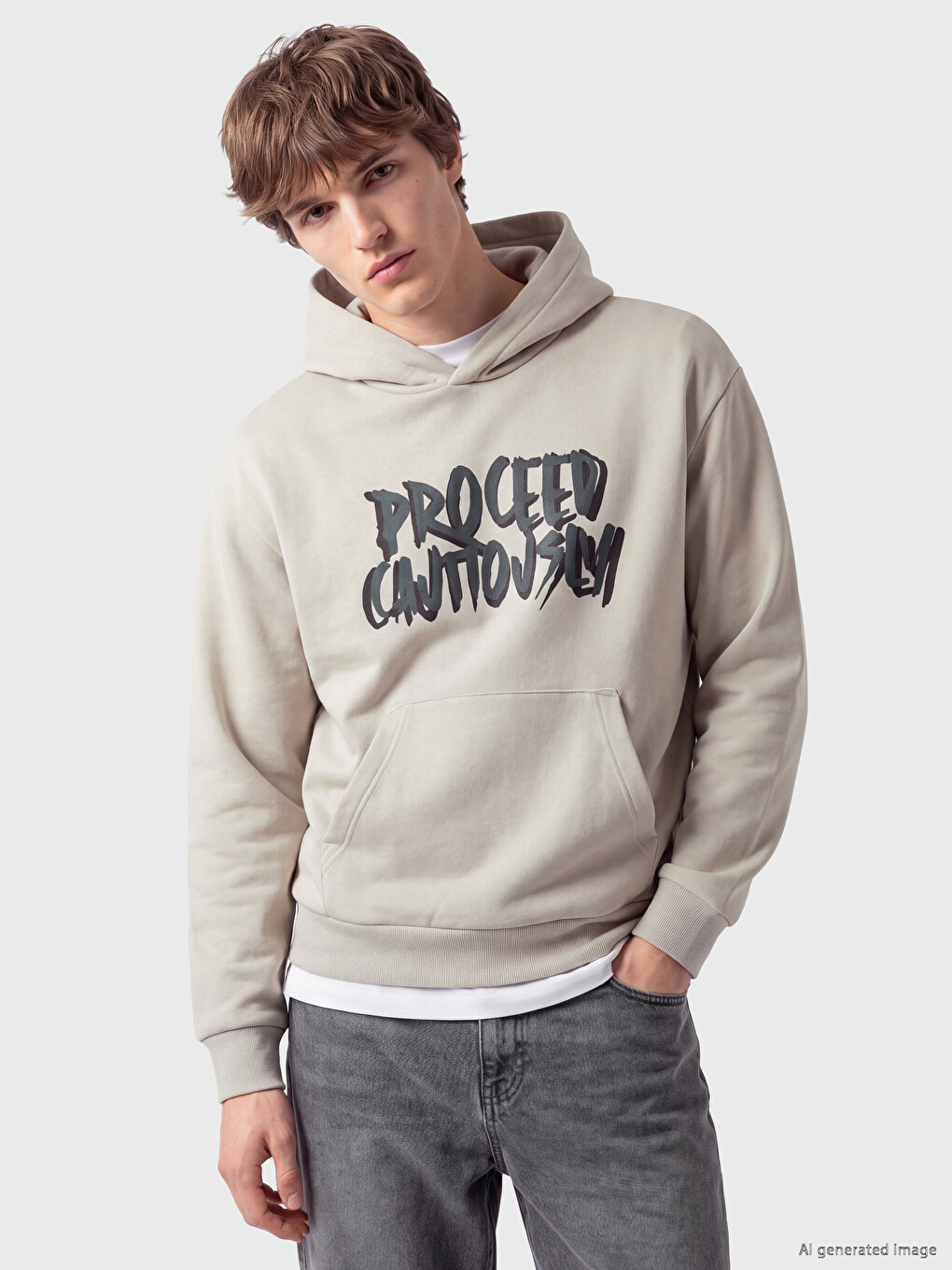 Hooded Men's Thick Sweatshirt