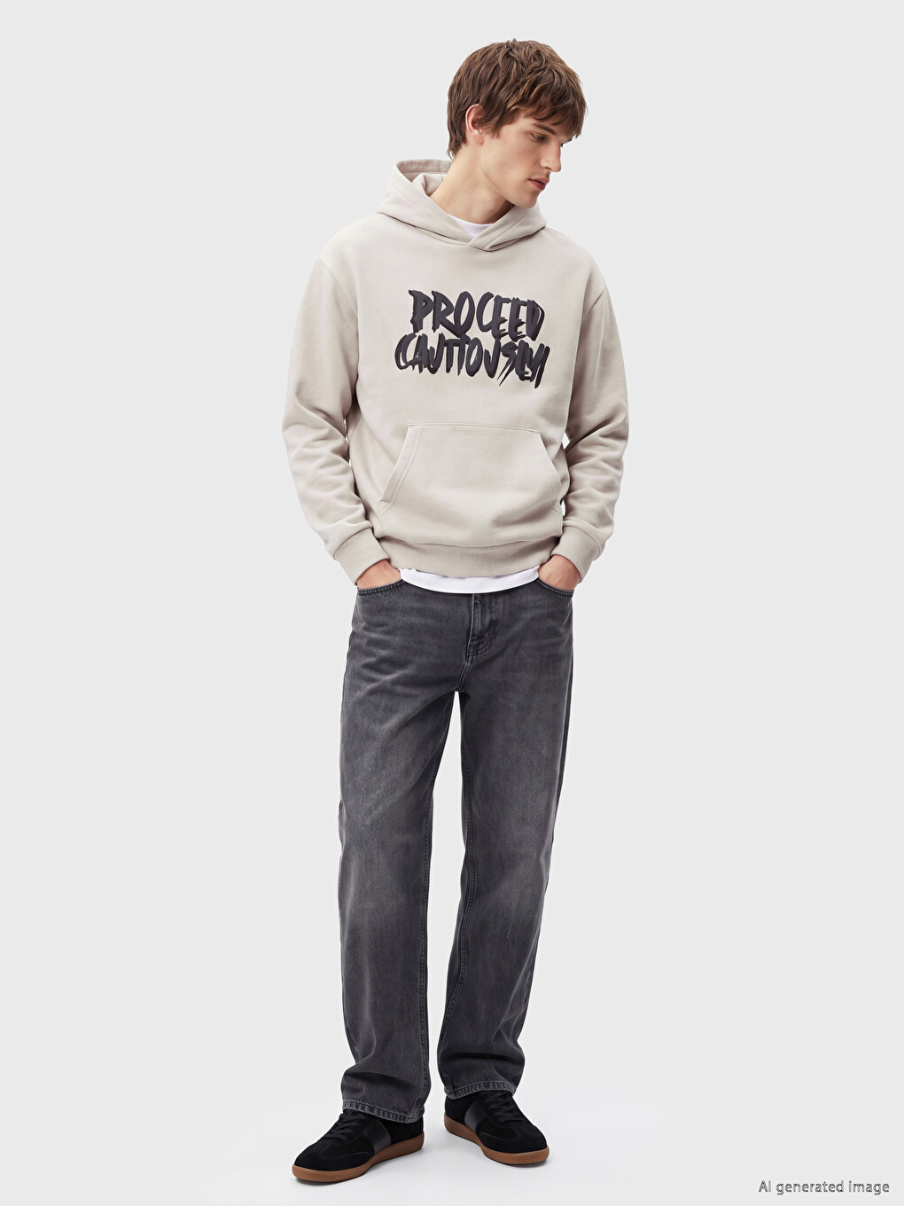Hooded Men's Thick Sweatshirt-1