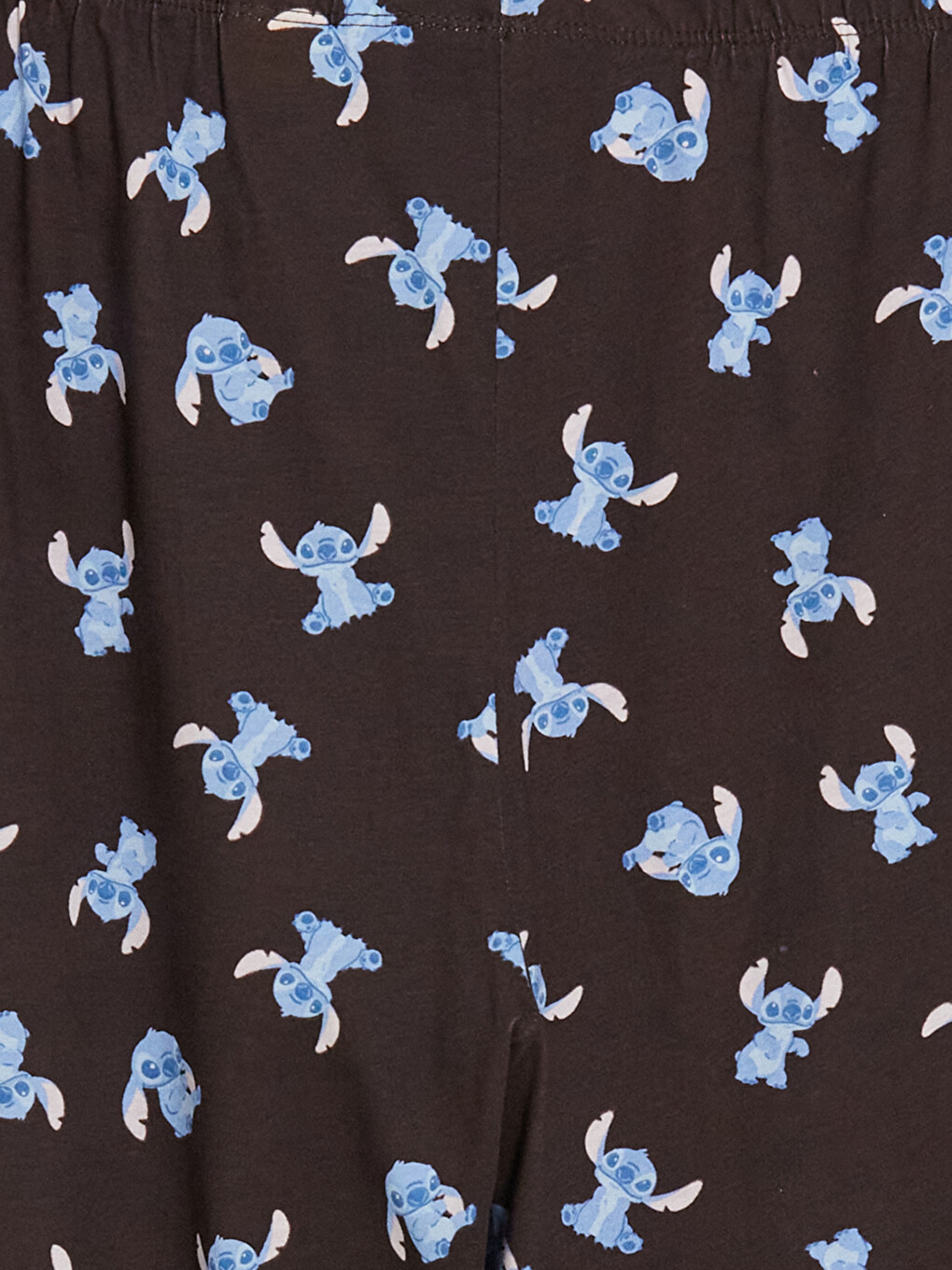 Kahverengi Stitch Baskılı Kadın Pijama Takım-9