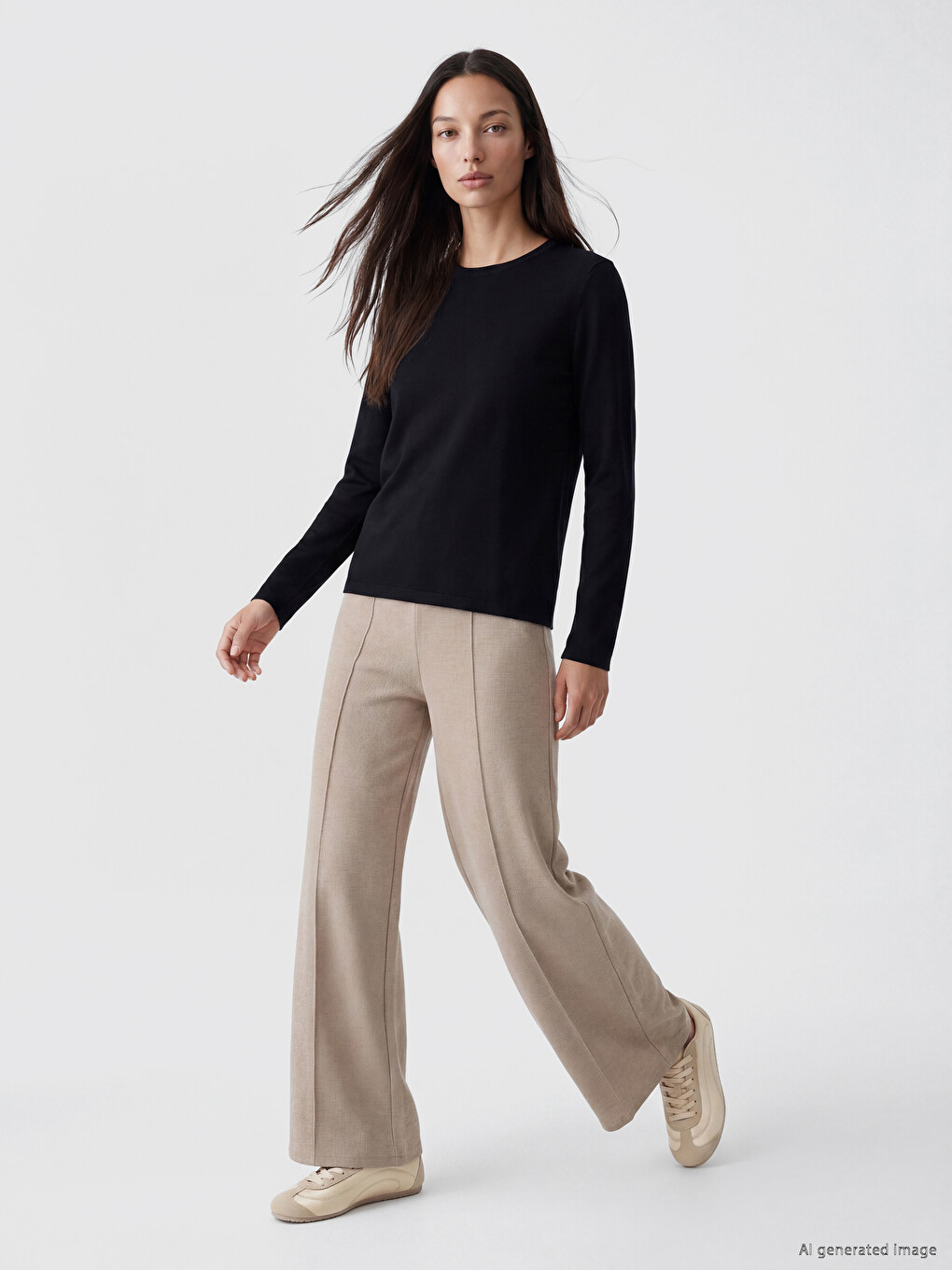 Pantalon De Survêtement Beige Femme