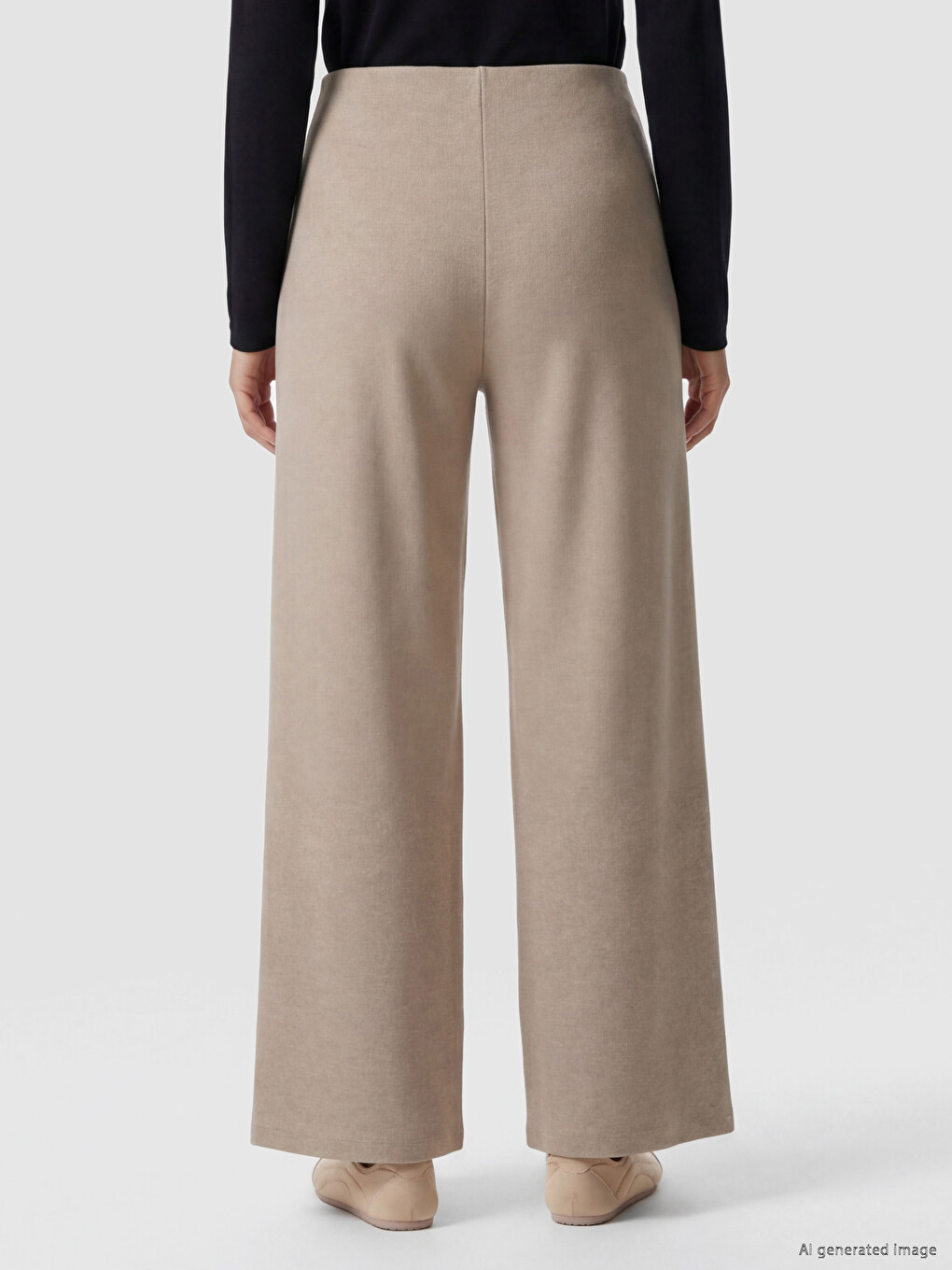 Pantalon De Survêtement Beige Femme-3