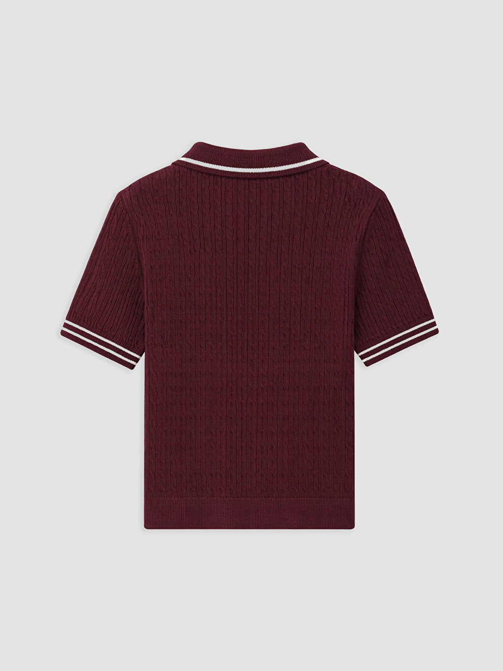 Short Sleeve Polo Collar Girls' Knitwear Sweater-1
