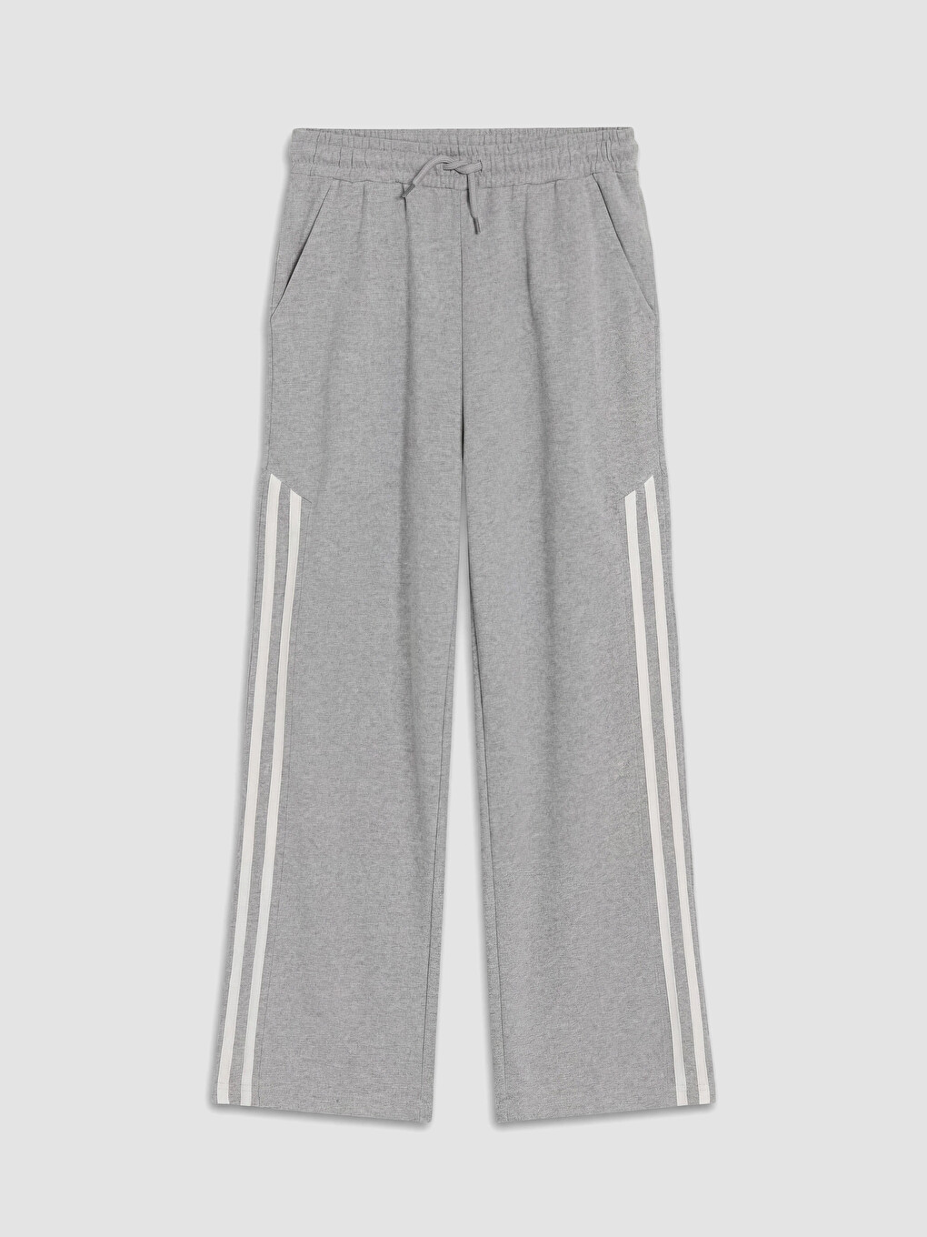 Girls' Striped Wide Leg Sweatpants
