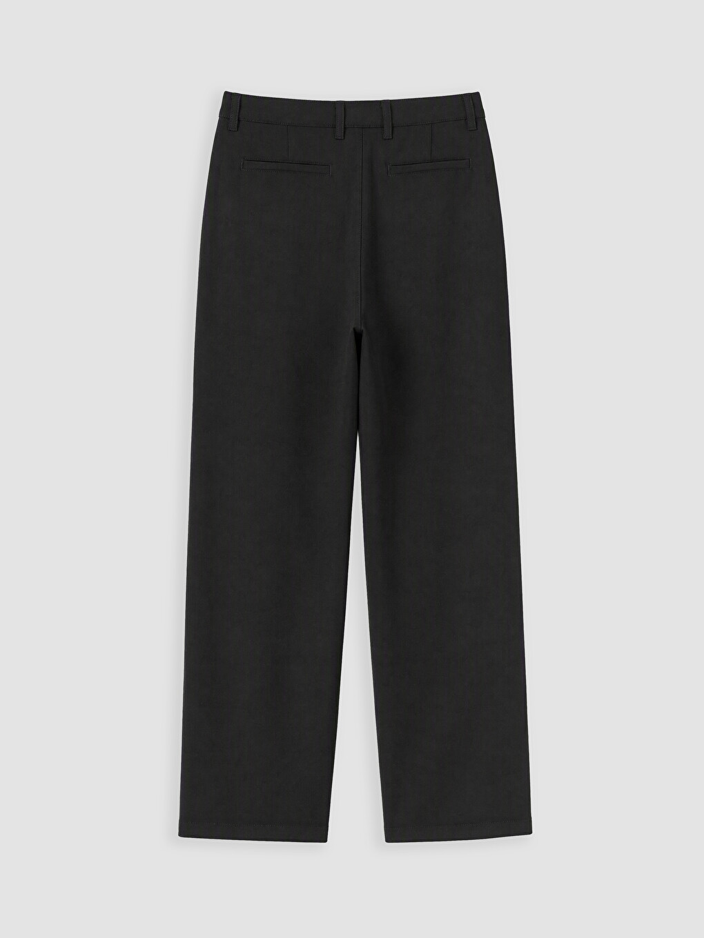 Siyah Relax Fit Erkek Pileli Pantolon-2