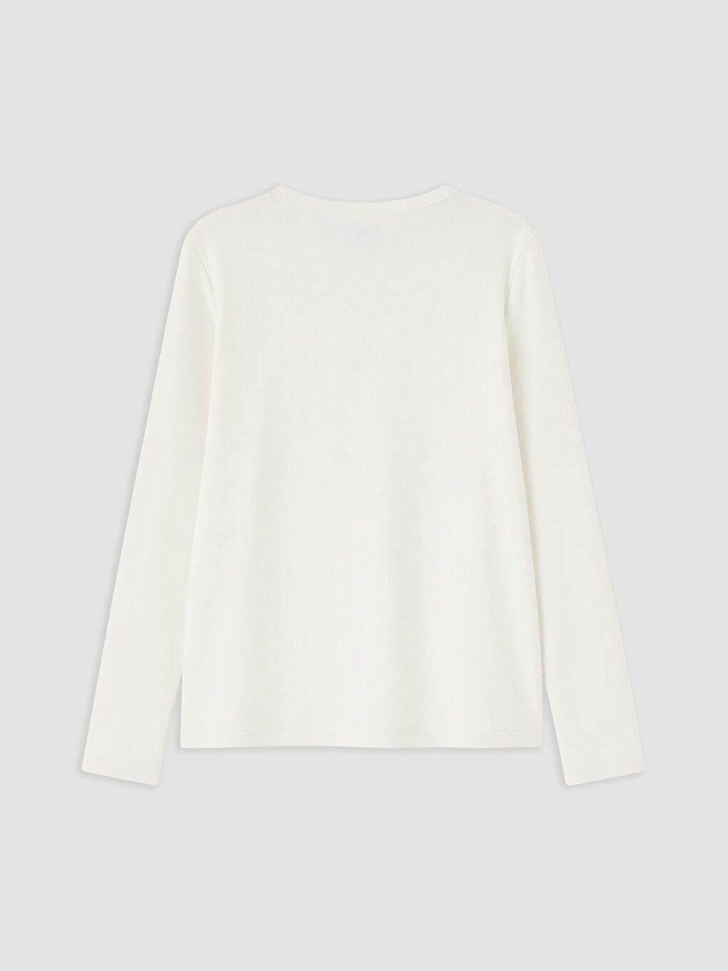 Crew Neck Long Sleeve Girls' T-shirt-1