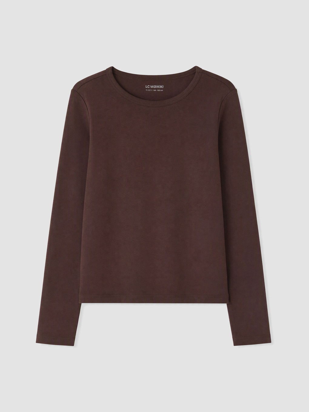 Crew Neck Long Sleeve Girls' T-shirt