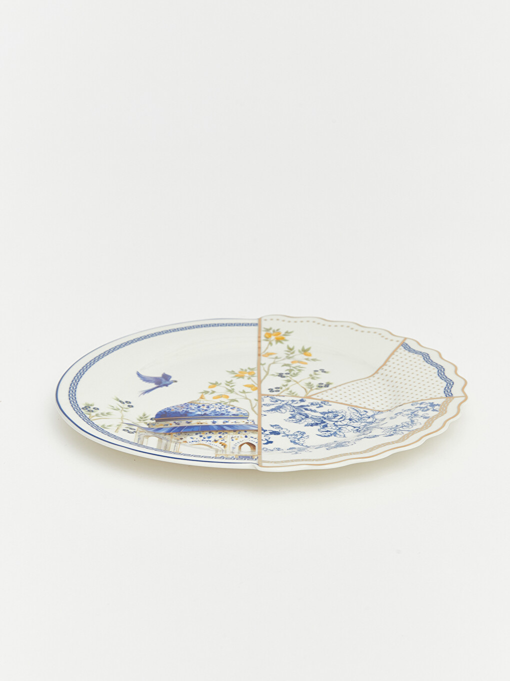 Mixed Patterned Oval Plate-1
