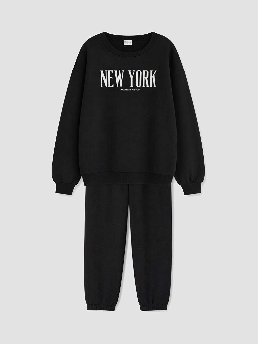New York Printed Boys' Tracksuit Set-1