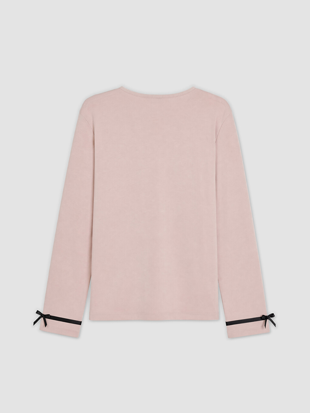 Printed Bow Detailed Girls' T-shirt-1