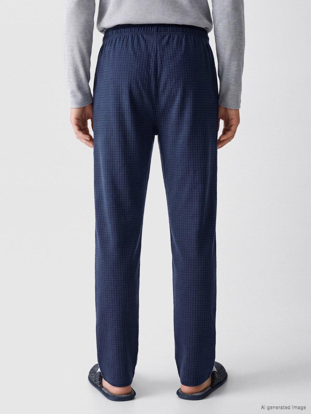 Lacivert Regular Fit Erkek Pijama Alt-3
