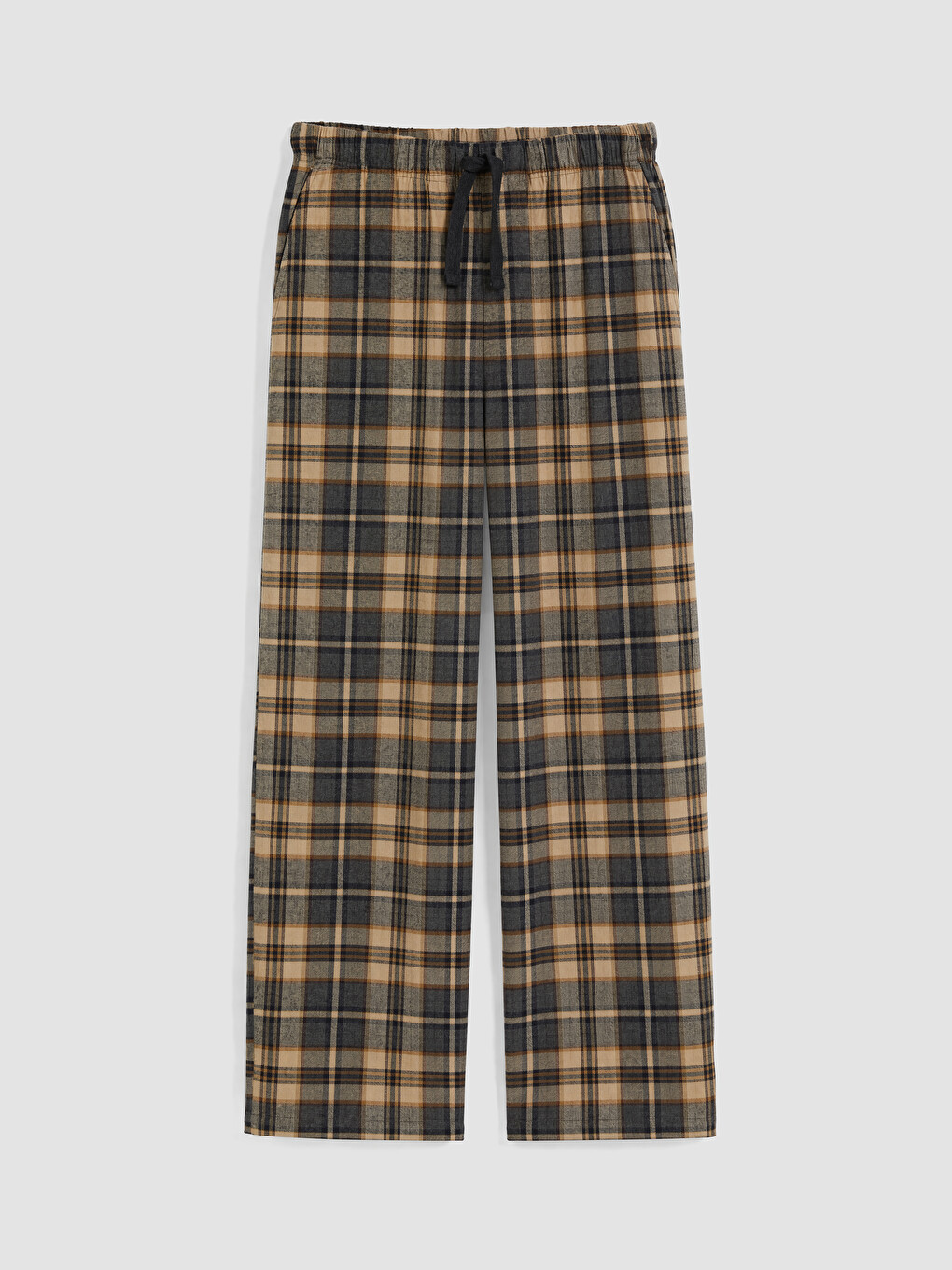 Gri Ekose Erkek Pijama Alt-4