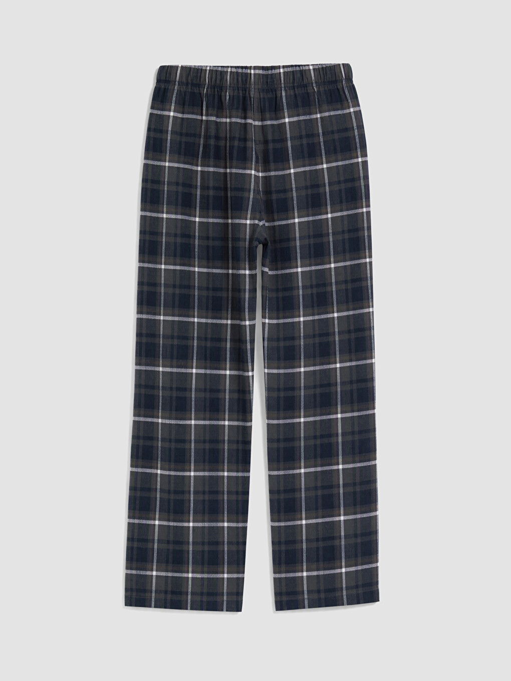Lacivert Regular Fit Ekose Erkek Pijama Alt-6