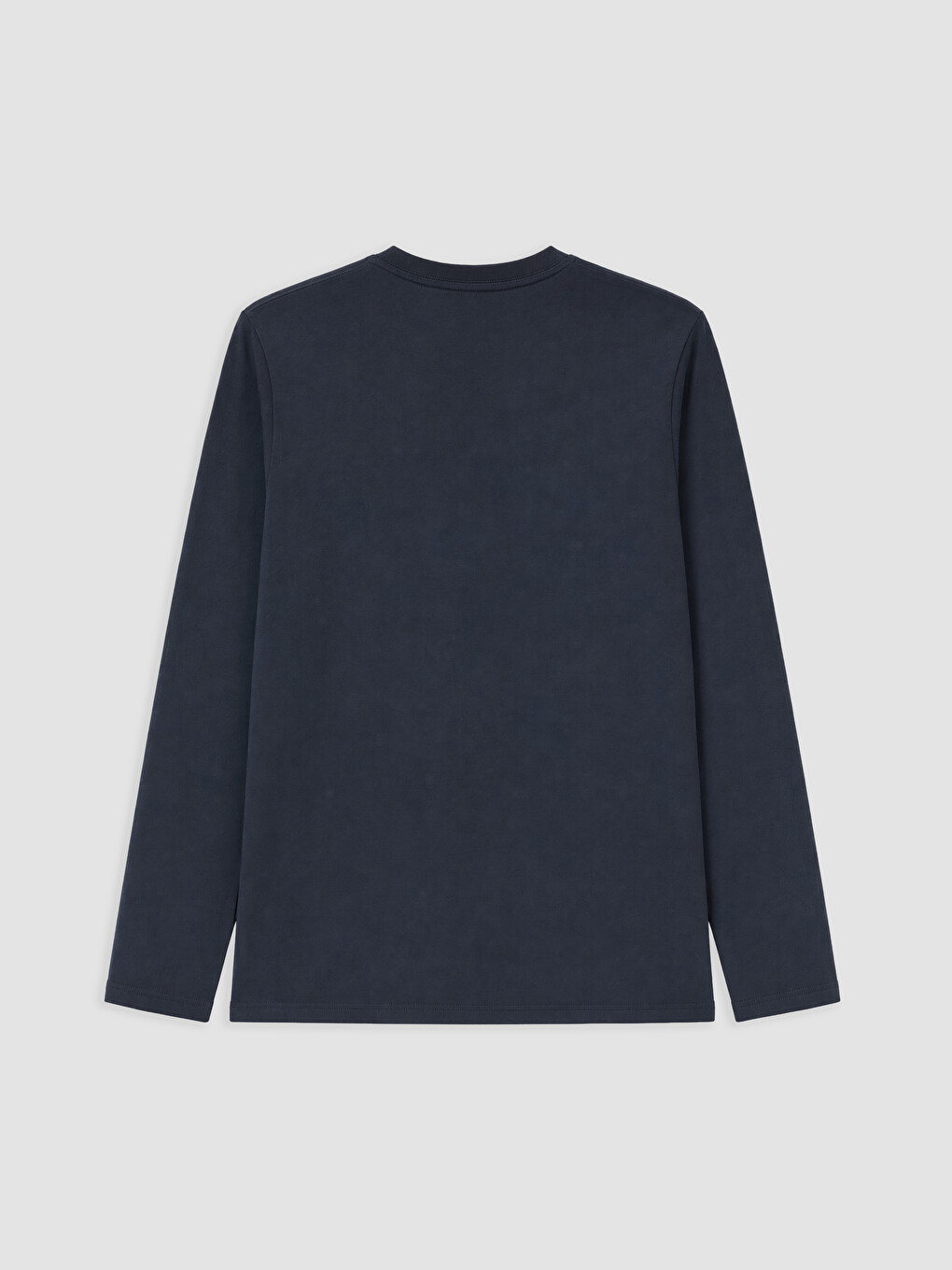 Lacivert Henley Yaka Uzun Kollu Erkek Pijama Üst-1