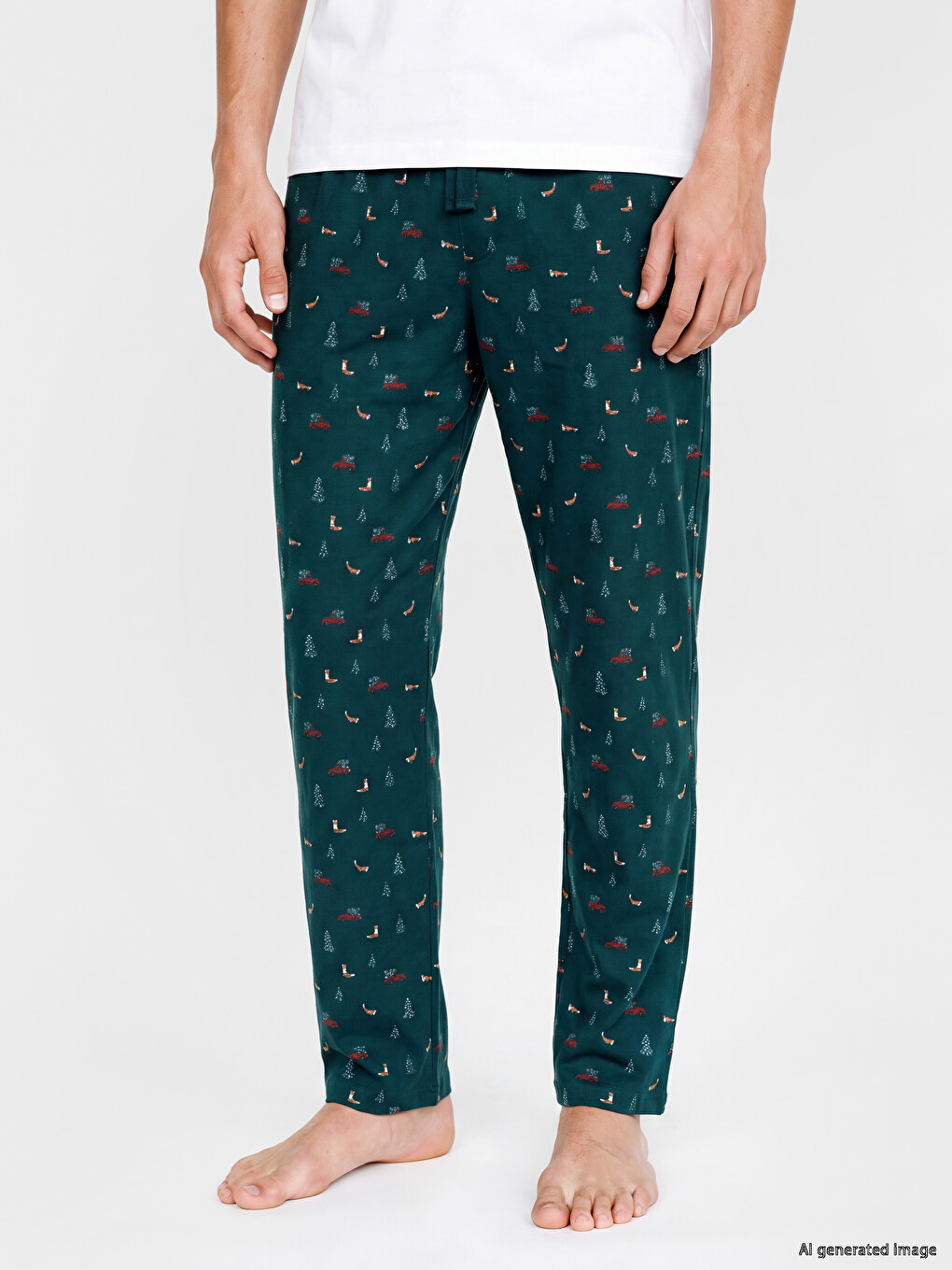 New Year's Themed Men's Pyjamas Bottom-1