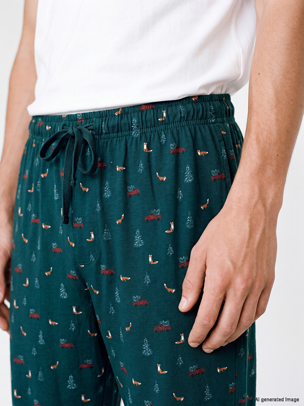 New Year's Themed Men's Pyjamas Bottom-2