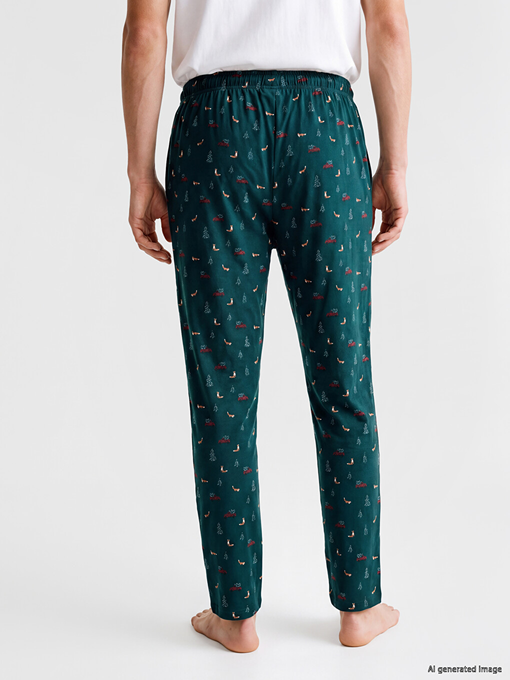 New Year's Themed Men's Pyjamas Bottom-3