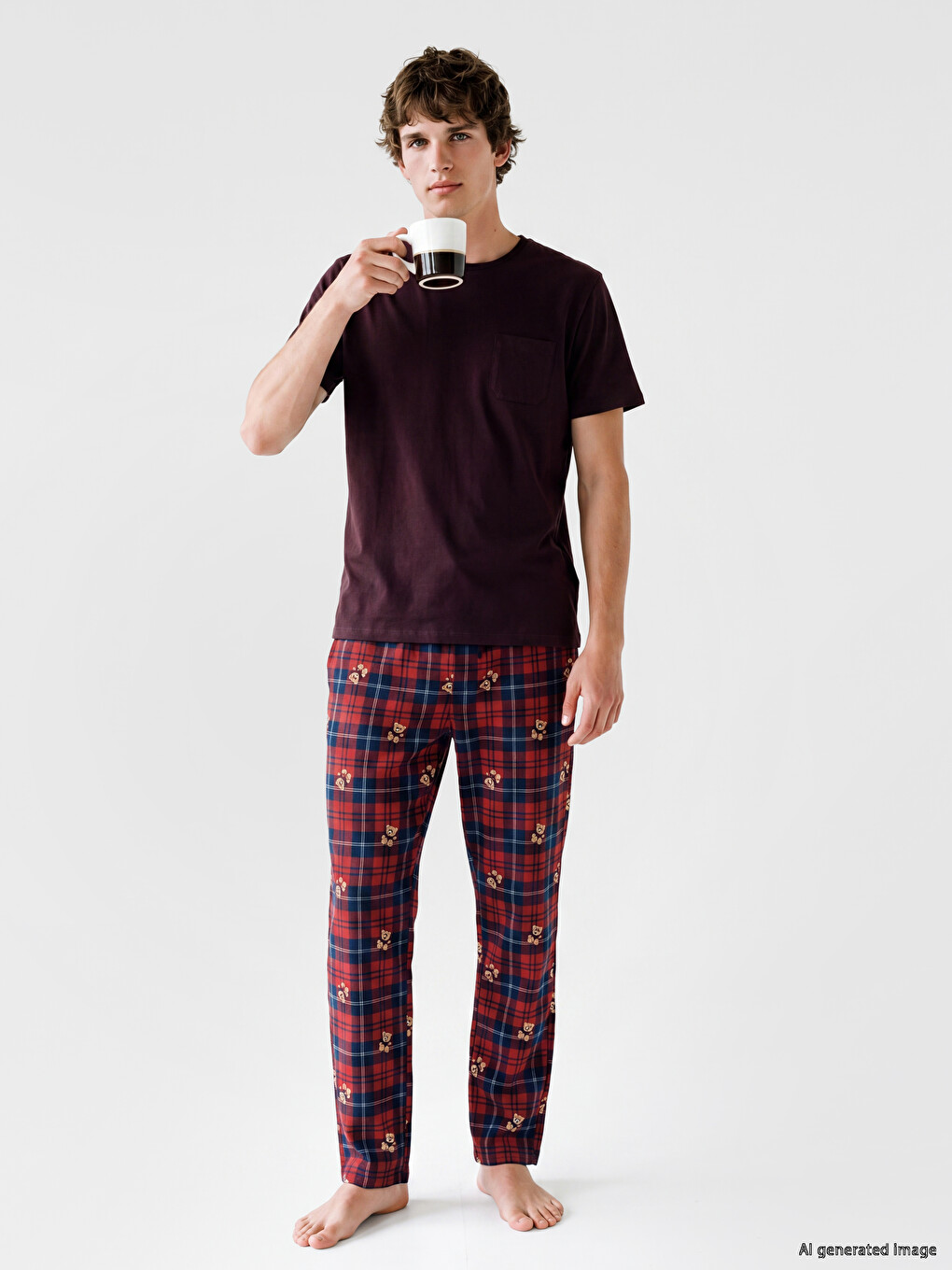 Plaid Men's Pyjamas Bottom