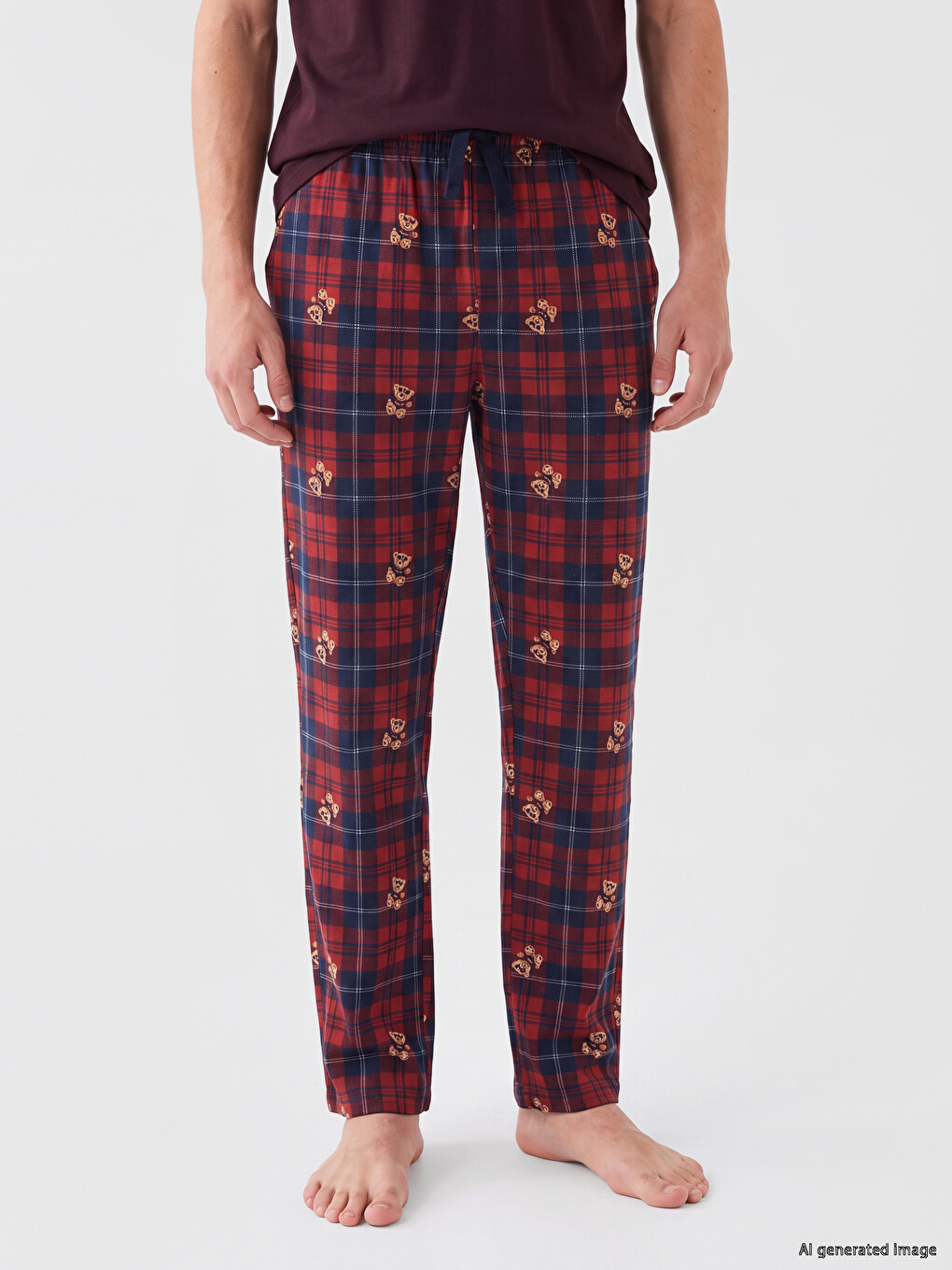 Plaid Men's Pyjamas Bottom-1