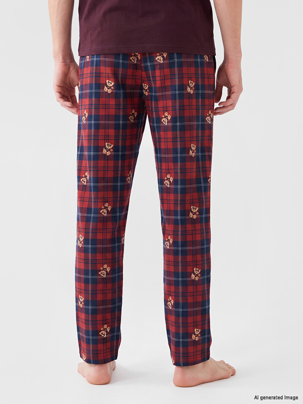 Plaid Men's Pyjamas Bottom-3