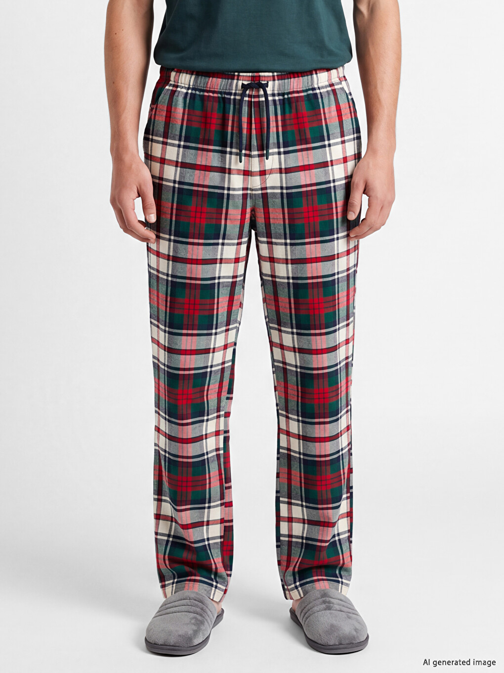 Regular Fit Plaid Men's Pyjamas Bottom-1
