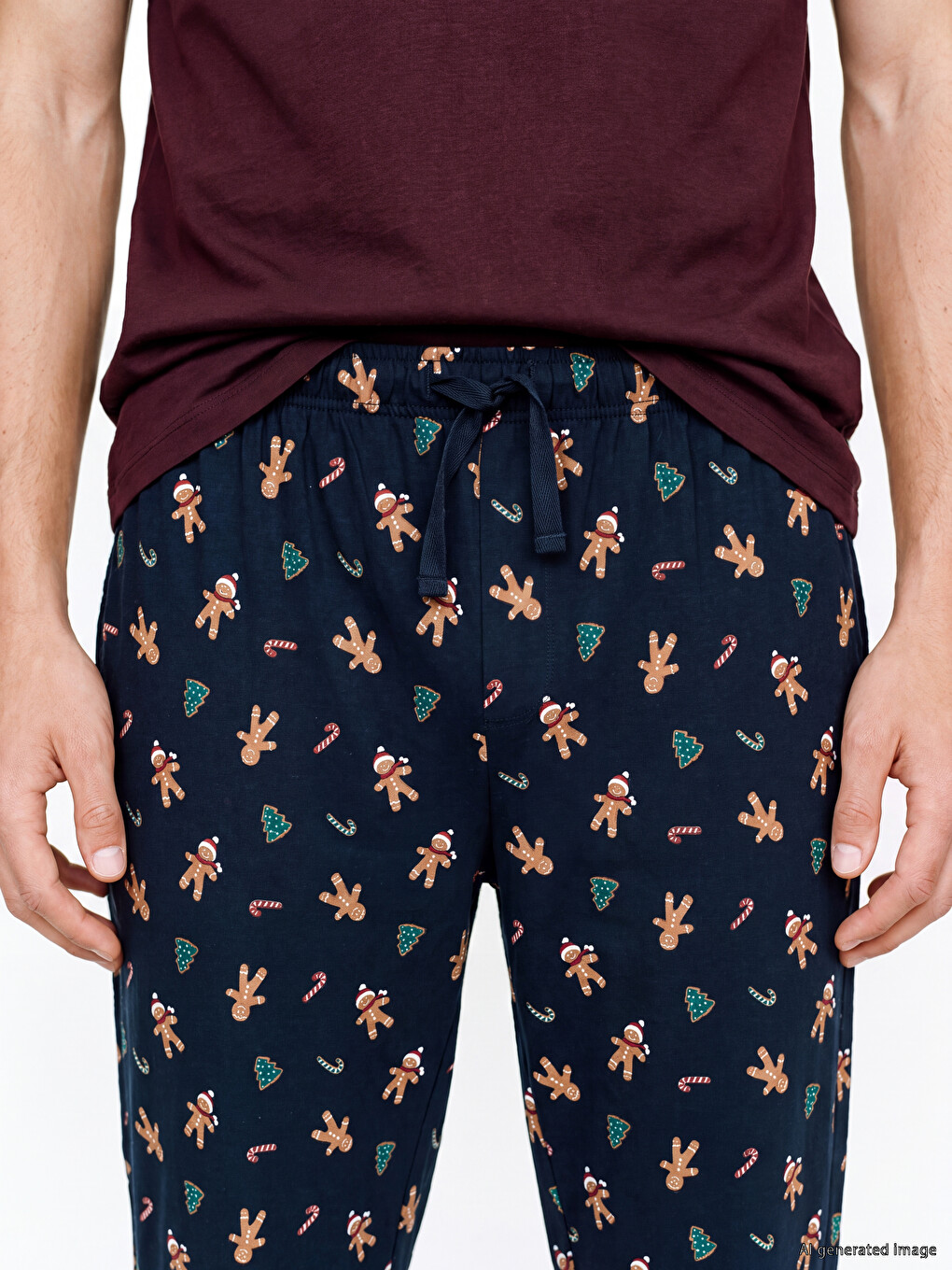 New Year's Themed Men's Pyjamas Bottom-2