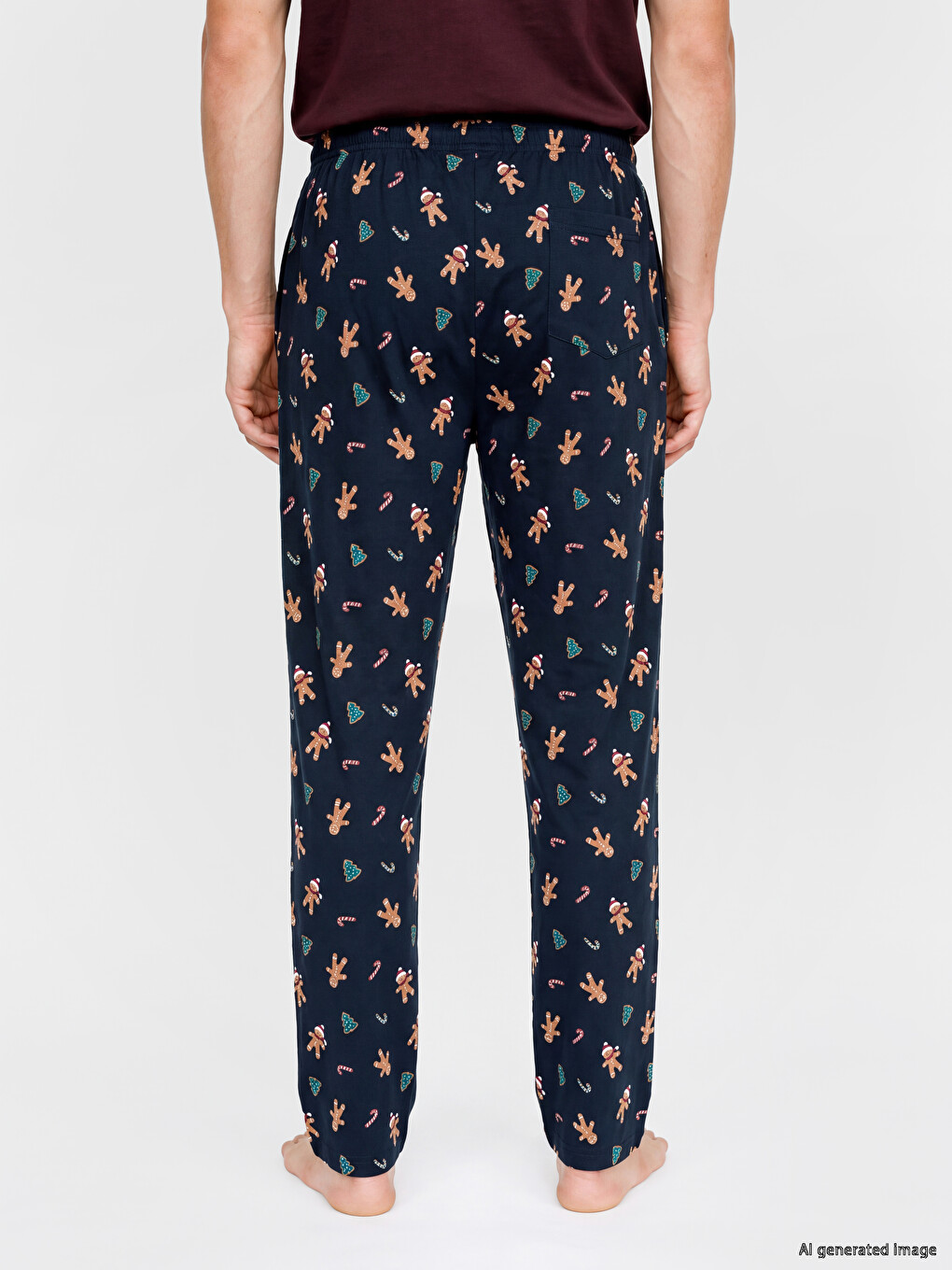 New Year's Themed Men's Pyjamas Bottom-3