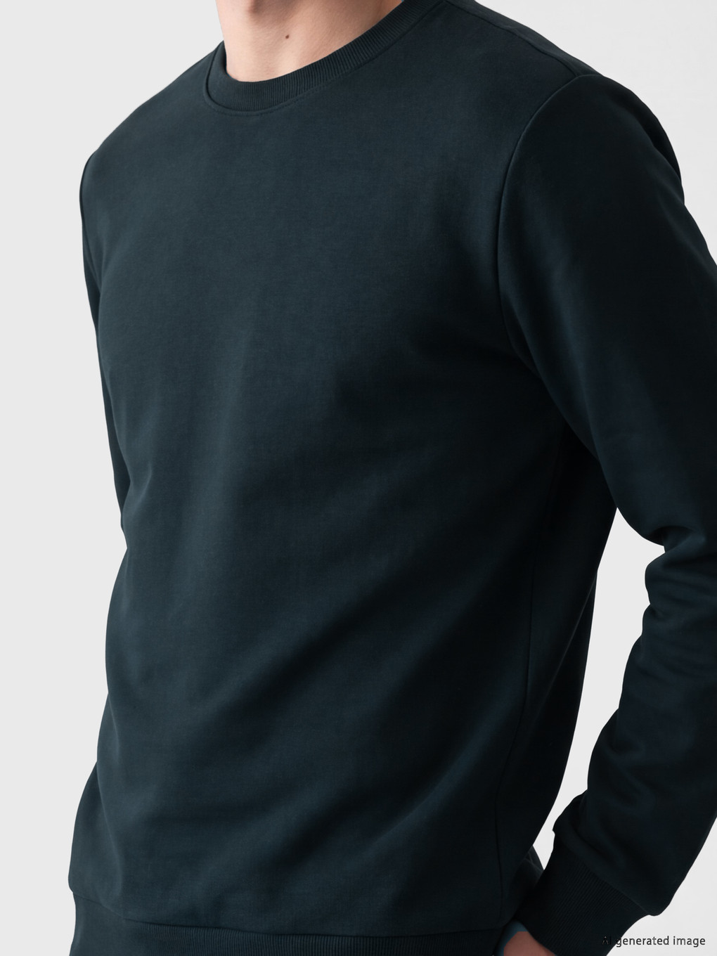 Crew Neck Men's Thick Sweatshirt-2