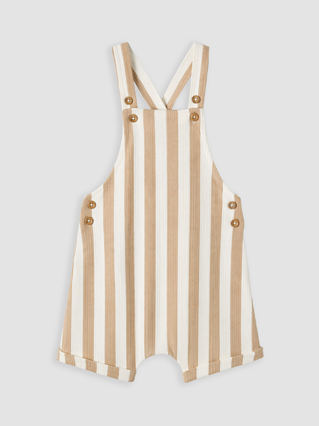 Baby Boy Beige Dungarees-1