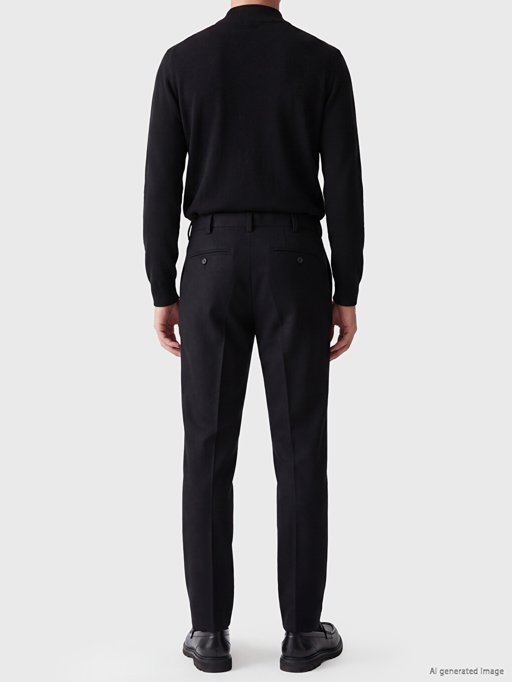 Standard Fit Men's Pleated Trousers-3
