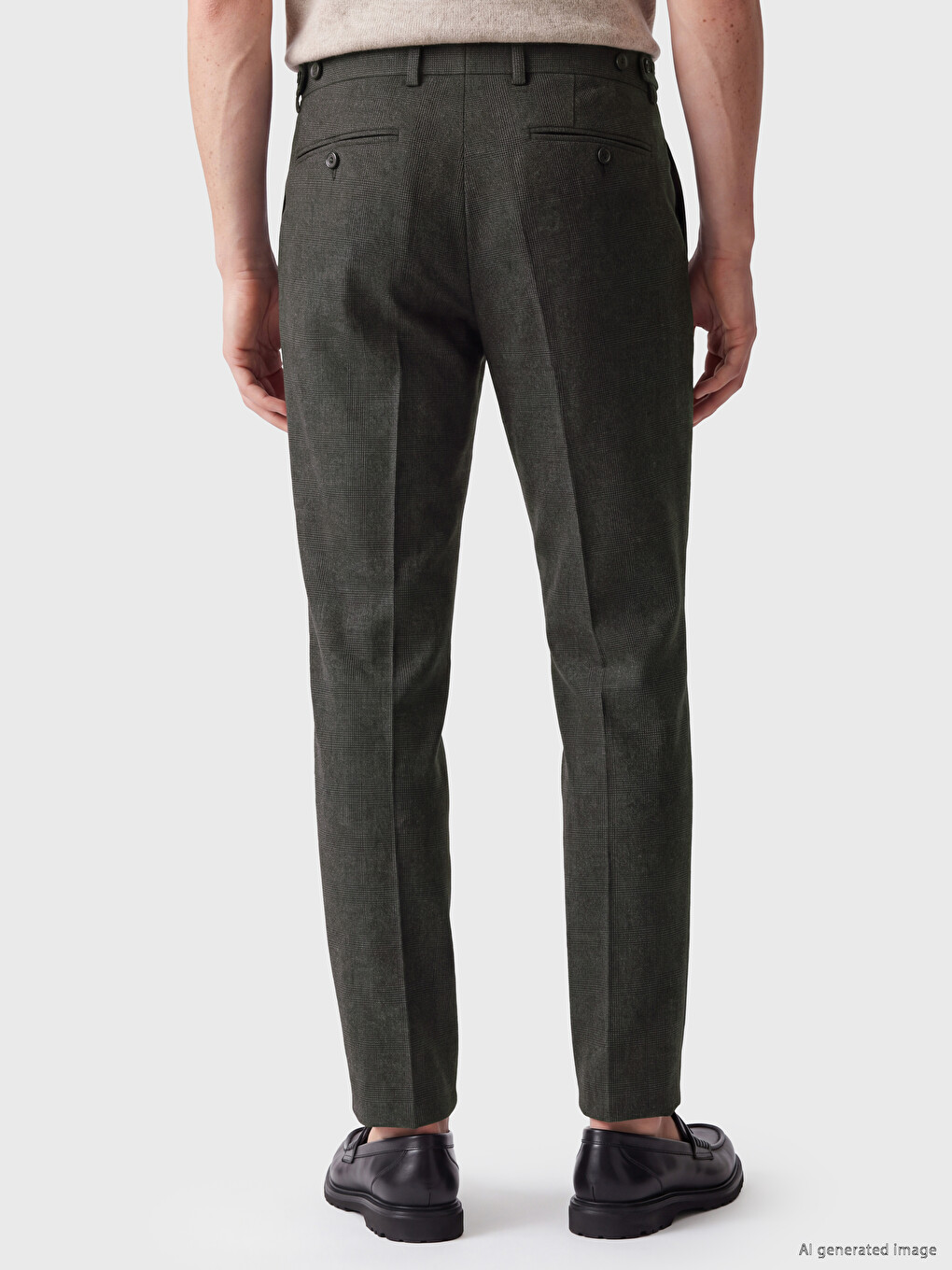 Standard Fit Polyviscose Men's Trousers-3