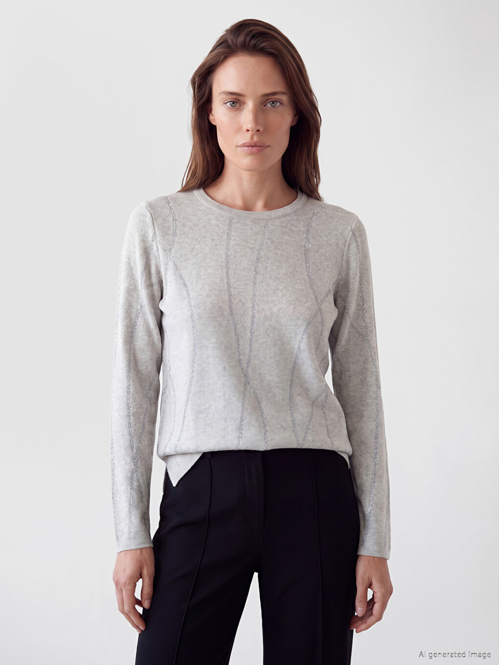 Woman Grey Sweater