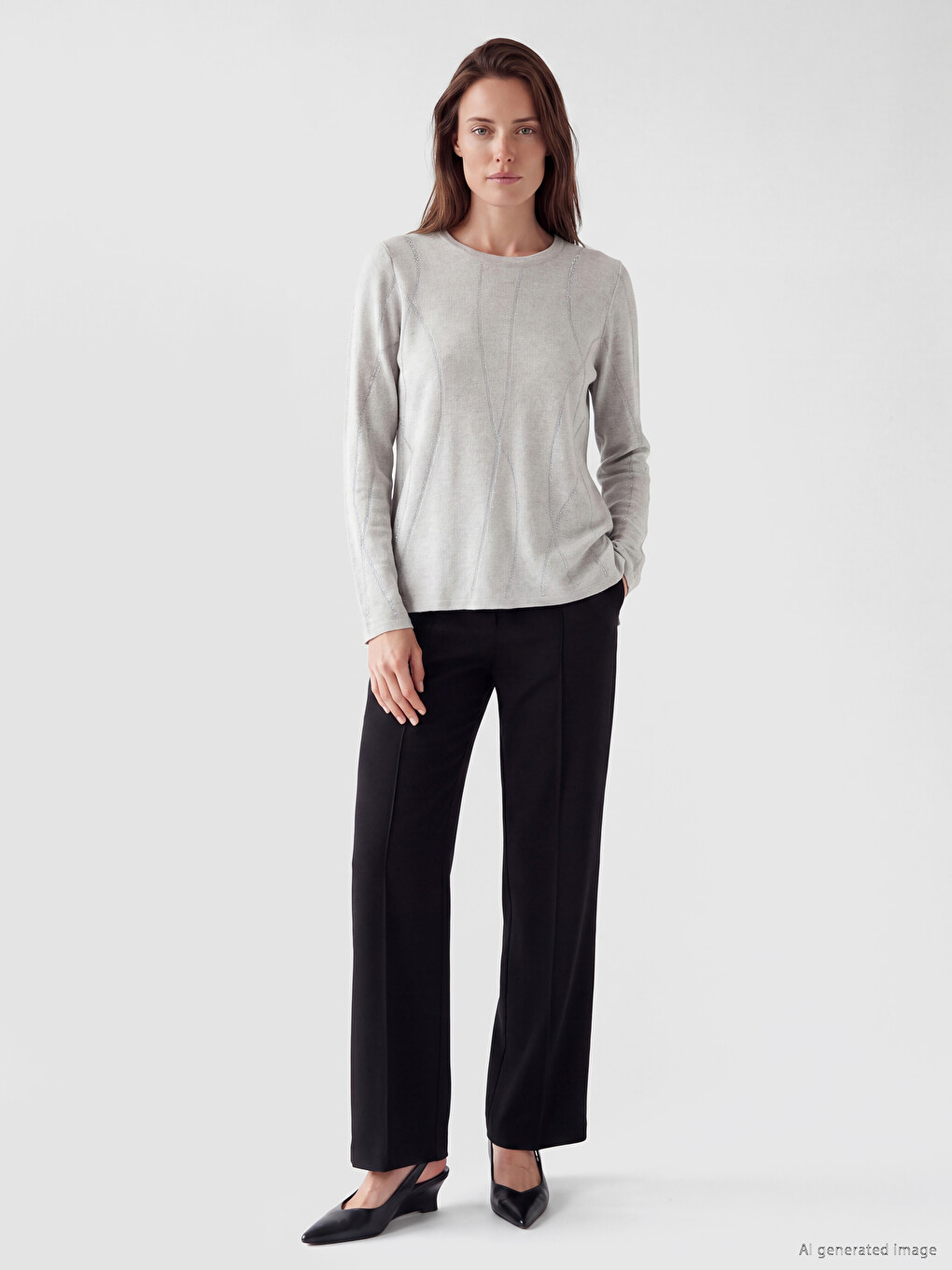 Woman Grey Sweater-1