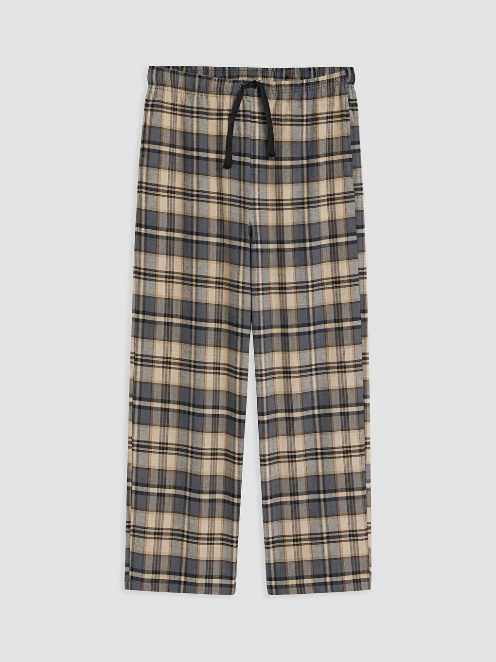 Kahverengi Regular Fit Ekose Erkek Pijama Takımı-3