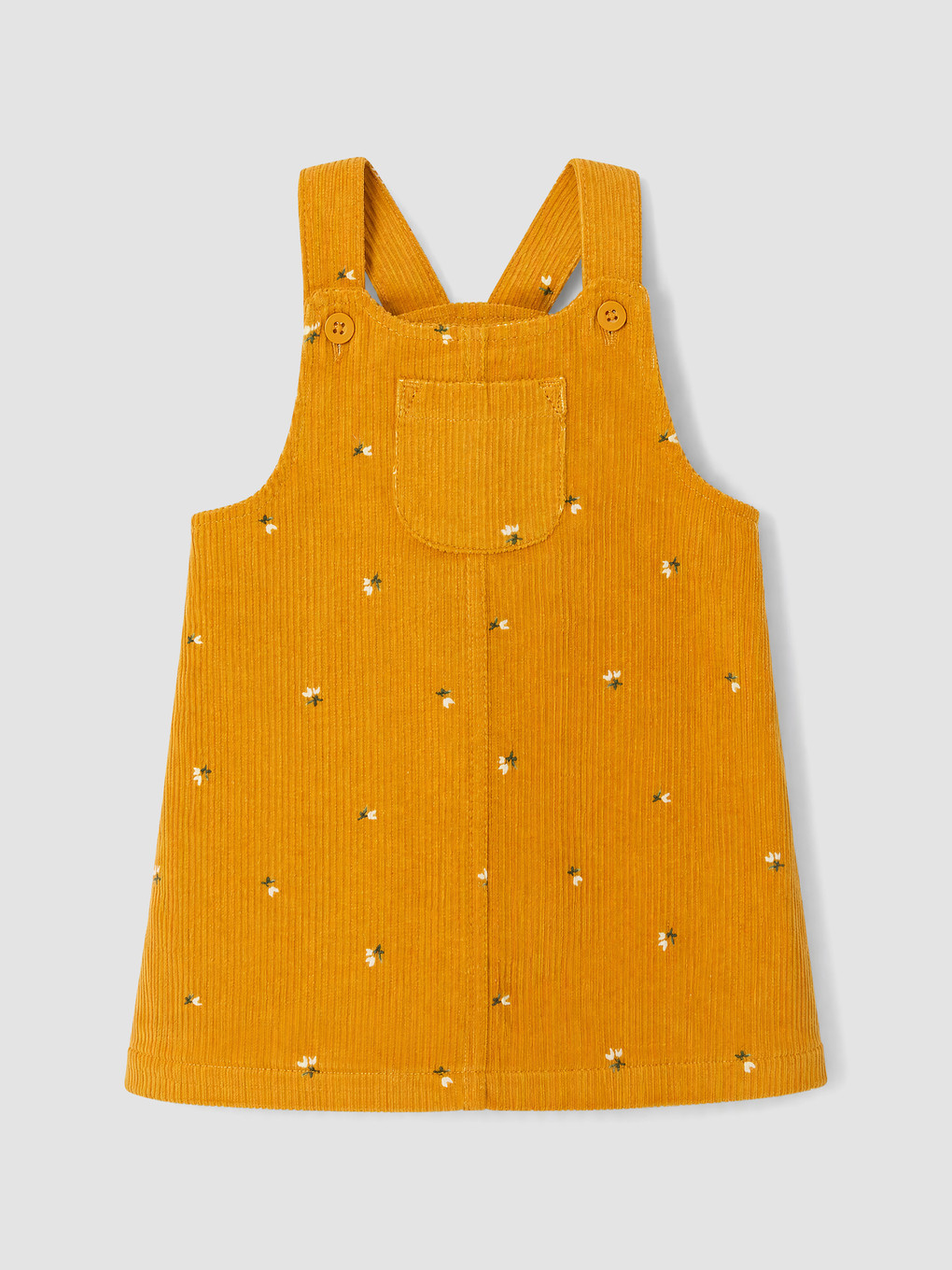 Baby Girls' Velvet Pinafore Dress And T-shirt-1