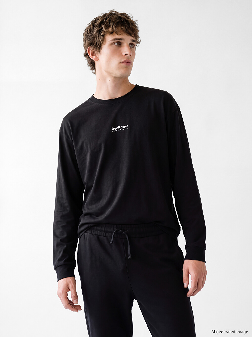 Man Black Pyjama Set-1