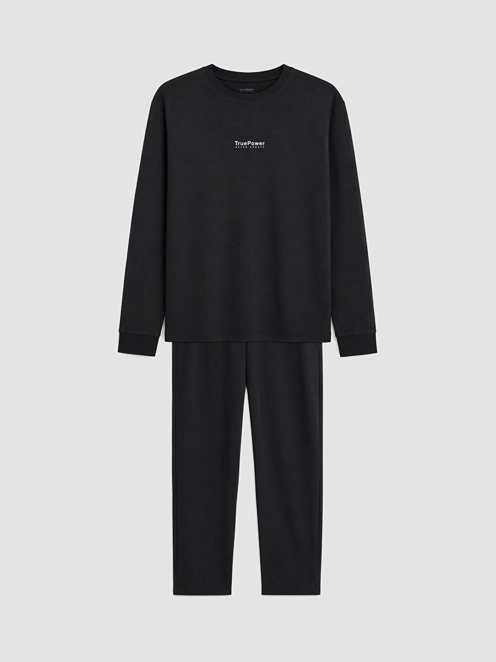 Siyah Regular Fit Erkek Pijama Takım-4