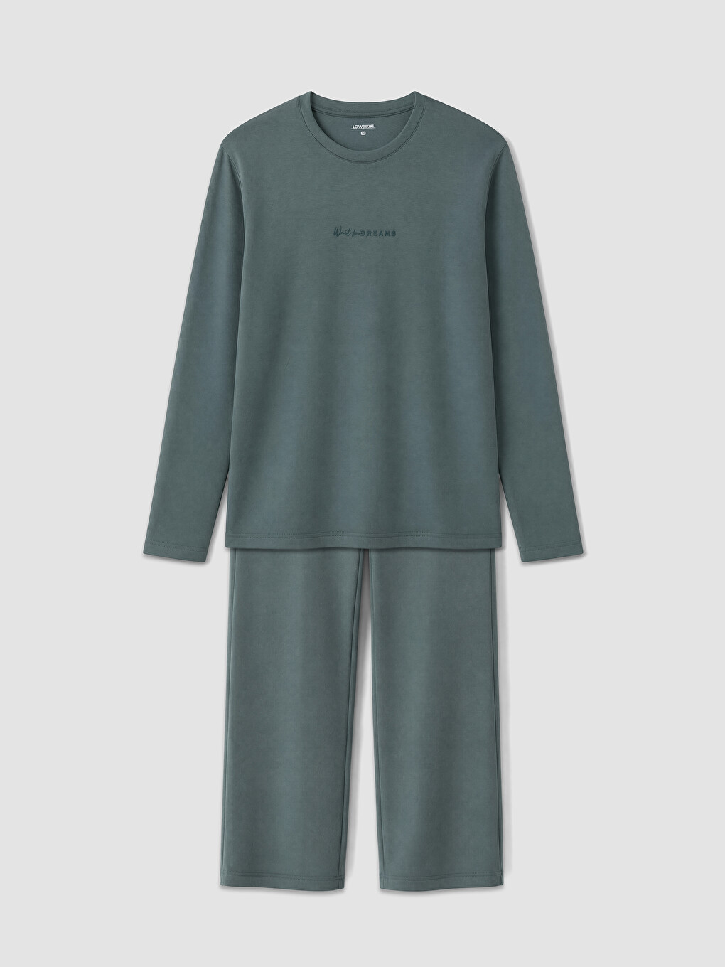 Yeşil Regular Fit Baskılı Erkek Pijama Takımı
