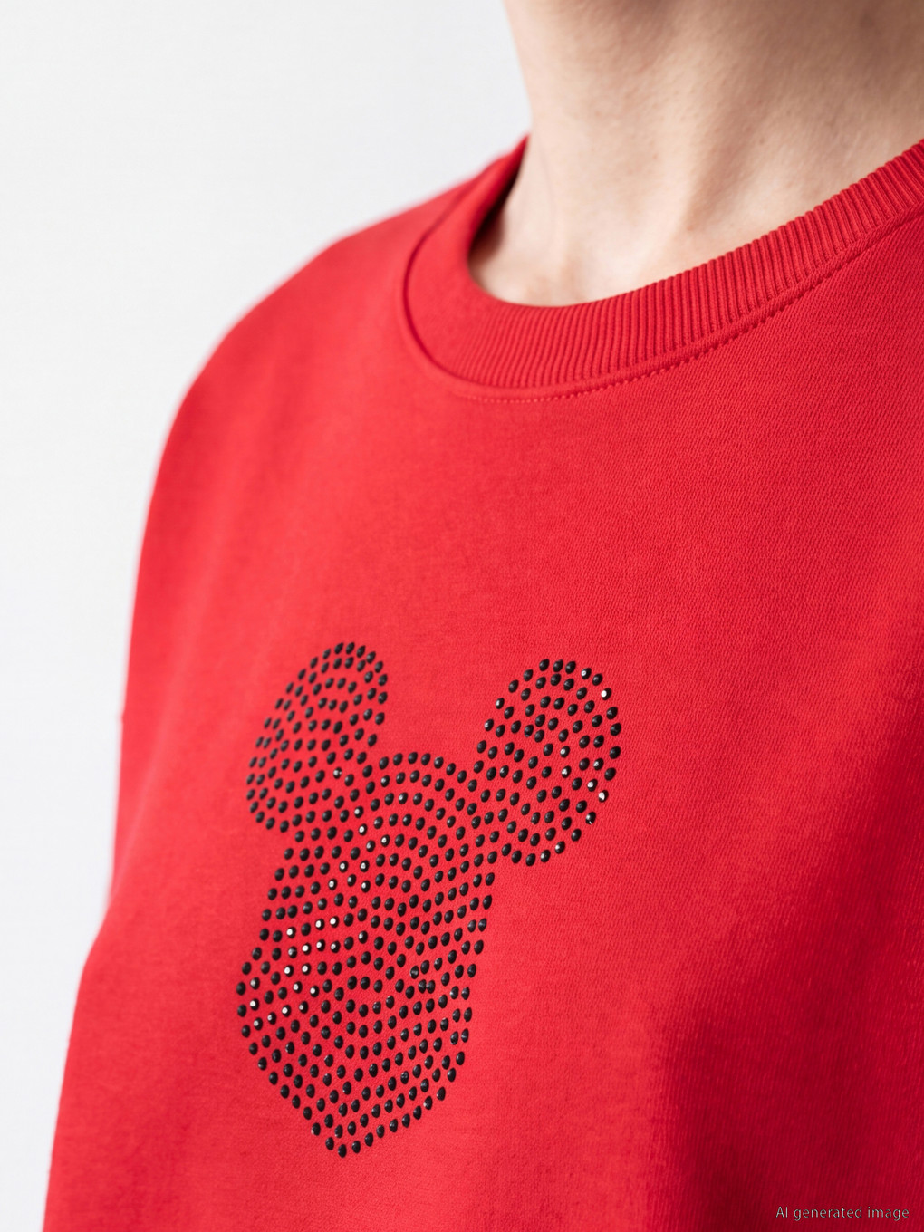 Mickey Mouse Embroidered Women's Sweatshirt-2