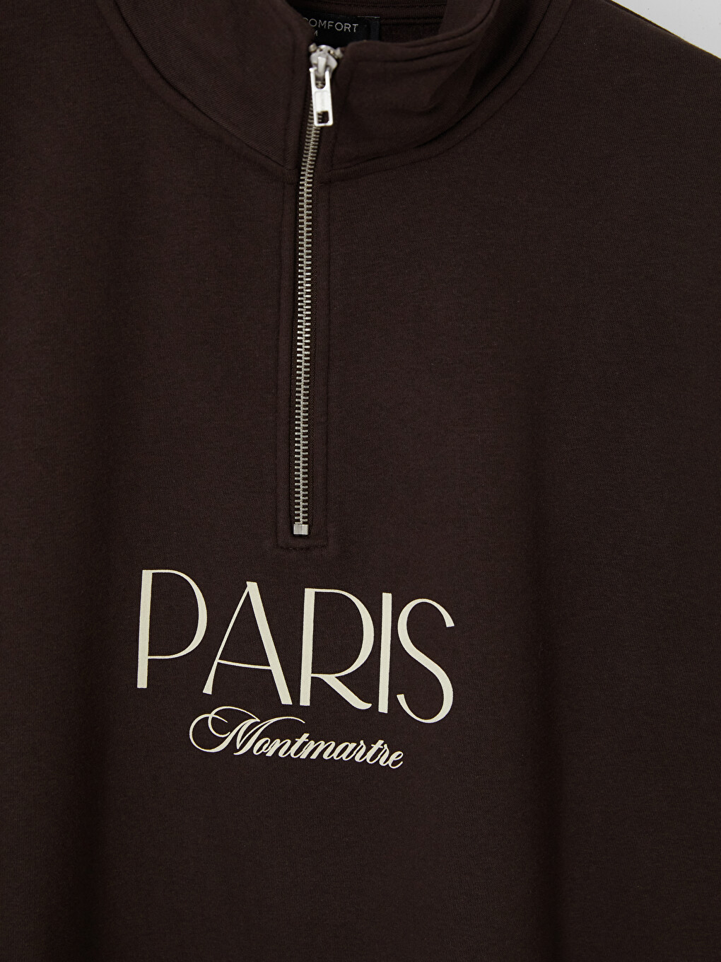 Mock Neck Embroidered Women's Sweatshirt-2
