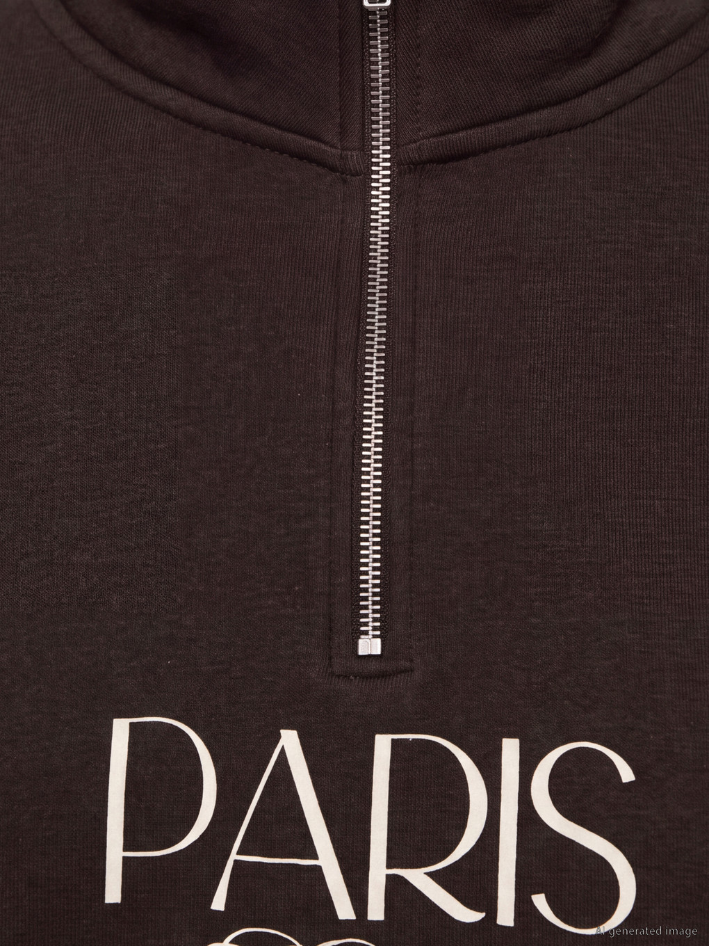 Dik Yaka Nakışlı Kadın Sweatshirt-2