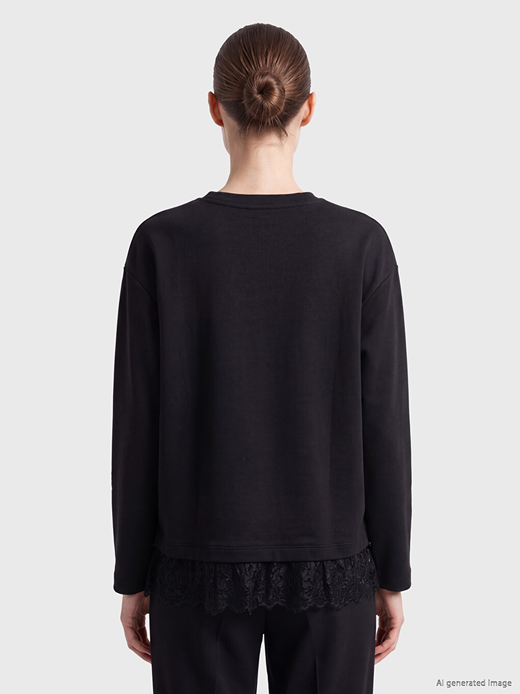 Woman Black Sweatshirt-3